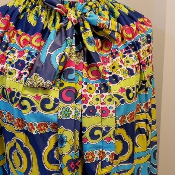 Vintage 60s Joyce Maxi Skirt ILGWU USA Label Pyshcodelic 60’s Print S EUC - Picture 11 of 14